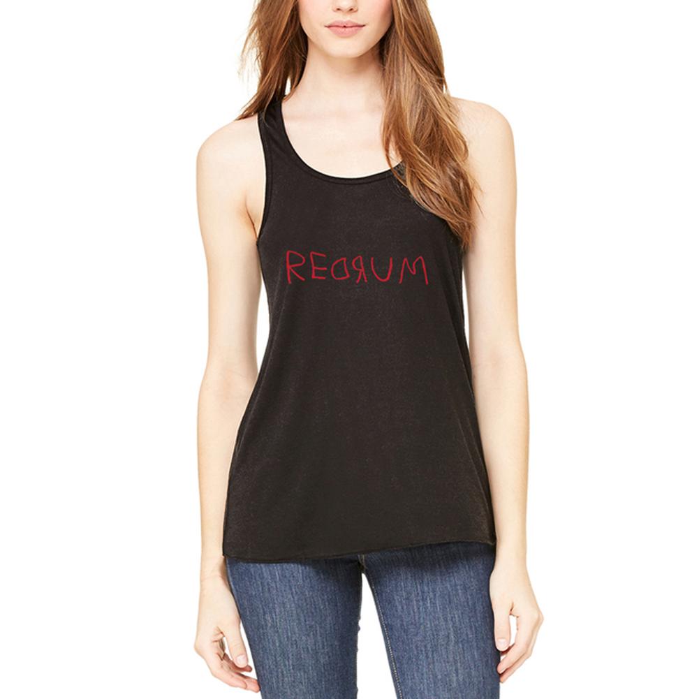 Halloween Horror Redrum Womens Flowy Racerback Tank Top Women's Tank Tops Old Glory 2XL Black 