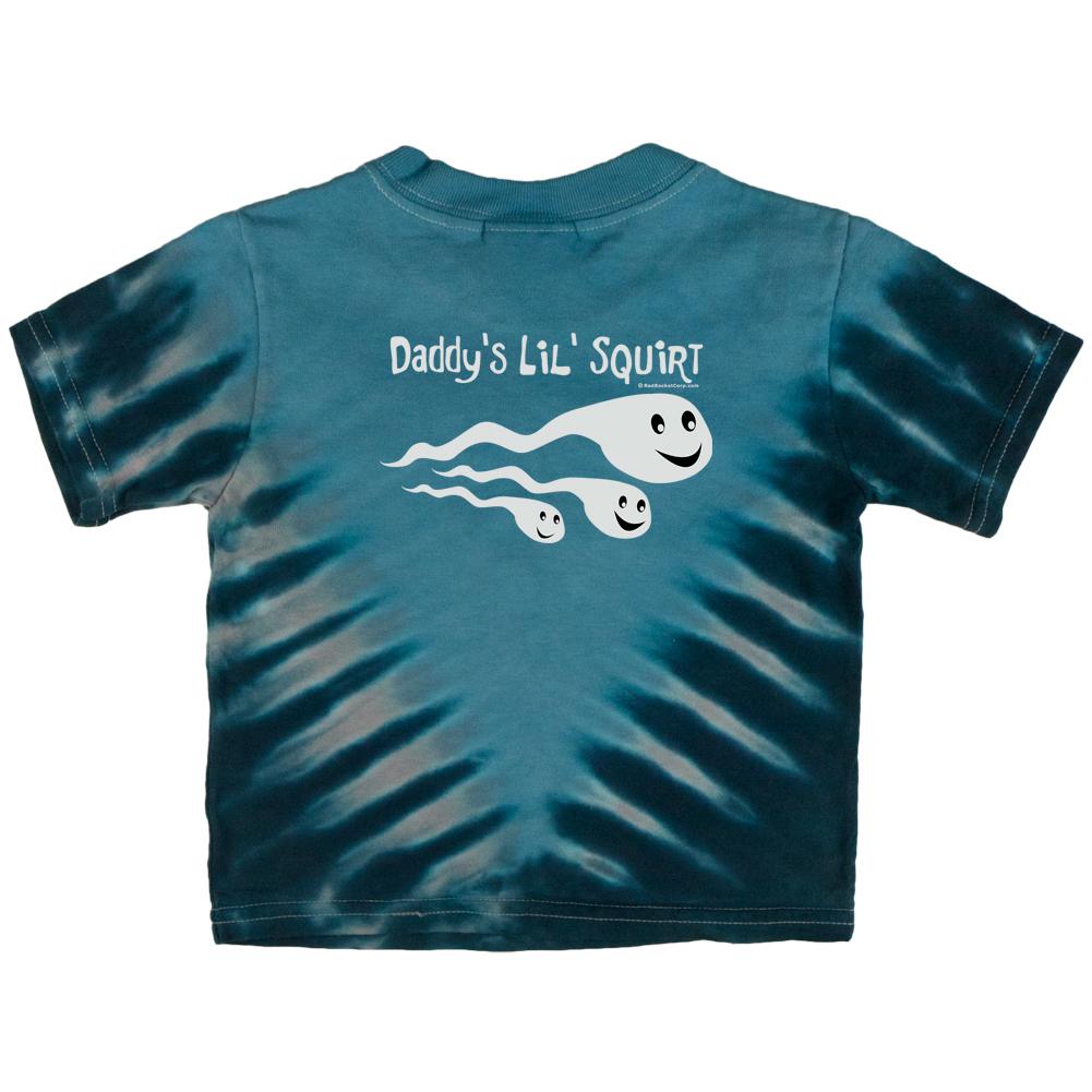 Daddy's Little Squirt Toddler T Shirt Toddler T-Shirts Old Glory 2T Blue Radial Tie Dye 