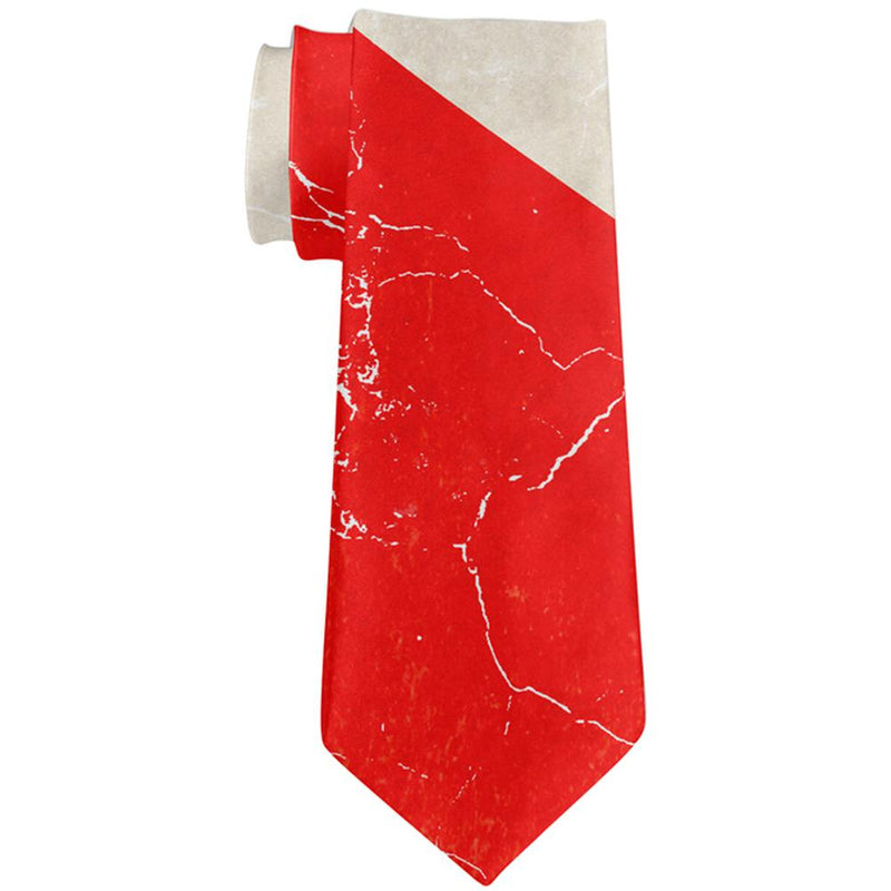 Diver Down Distressed Weathered Flag All Over Neck Tie Men's Neck Ties Old Glory   