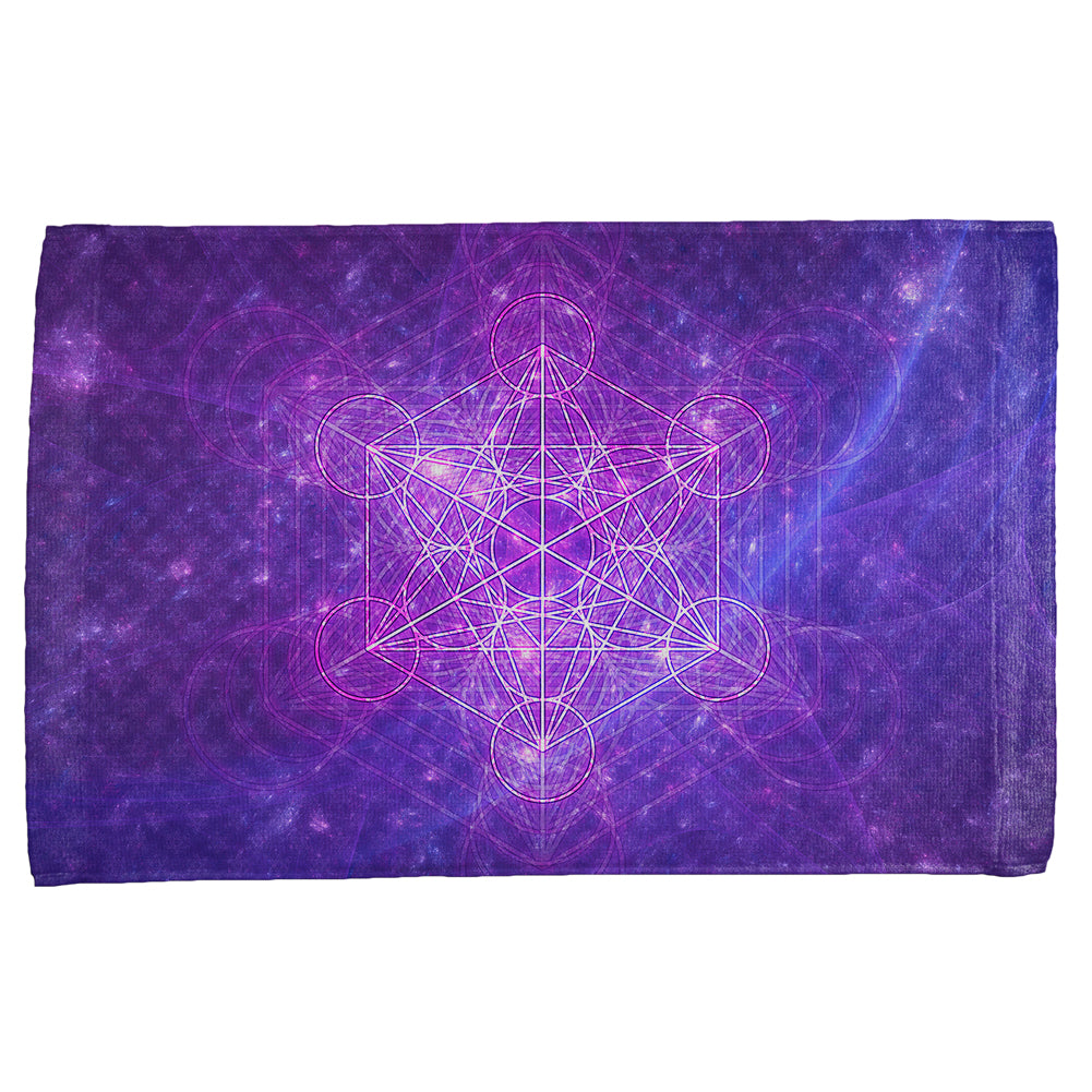 Sacred Geometry Metatron Cube Map of Creation All Over Hand Towel Hand Towel global OS Multi 