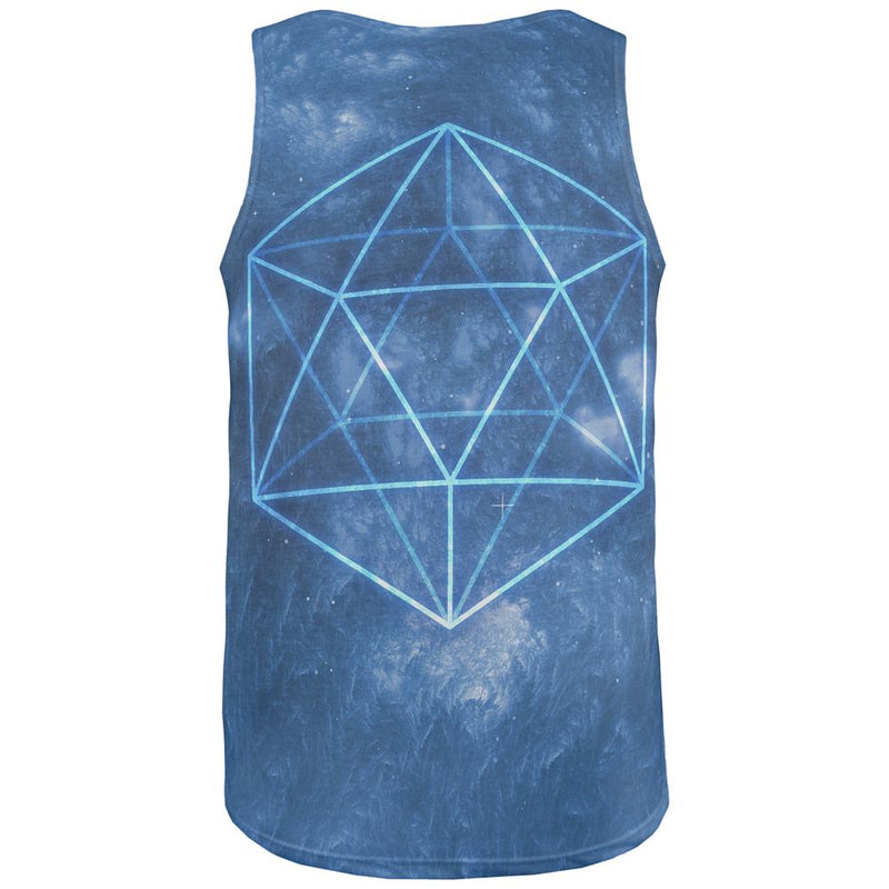 Sacred Geometry Icosahedron Crystal Wind All Over Mens Tank Top Men's Tank Tops Old Glory   