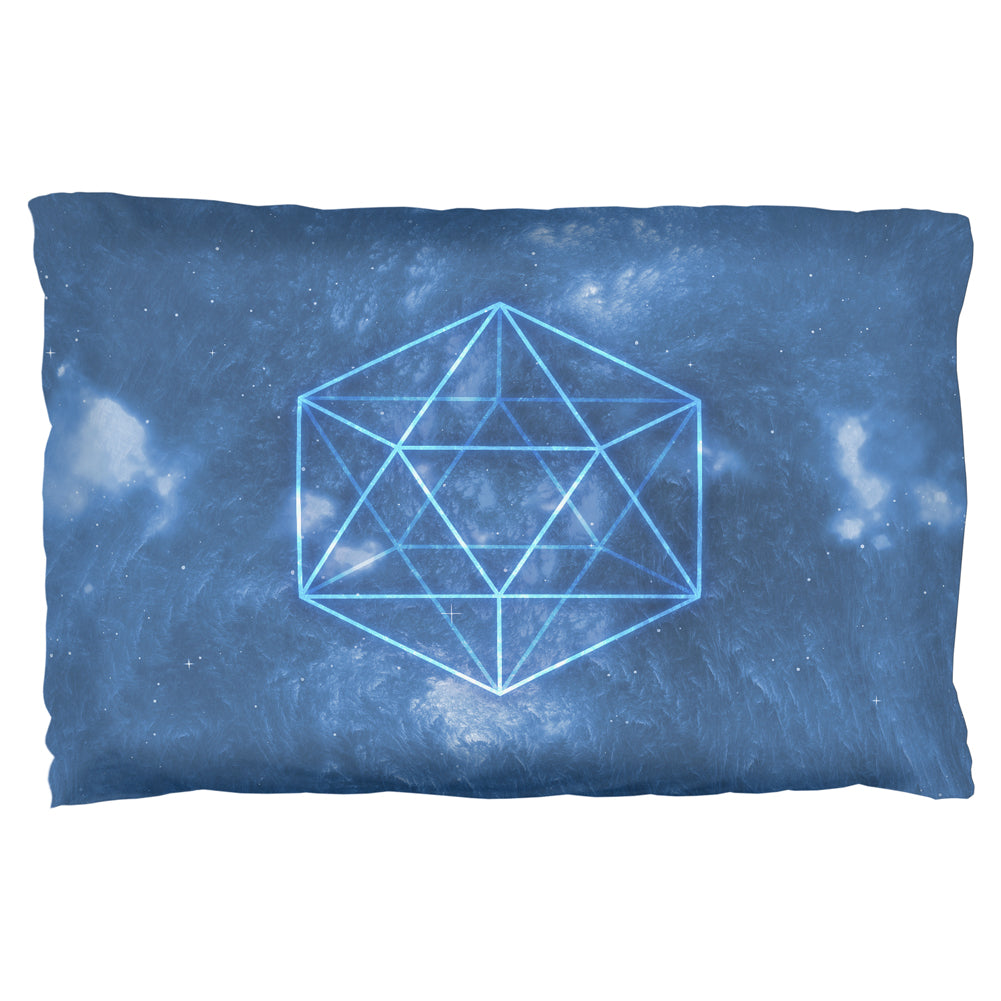 Sacred Geometry Icosahedron Crystal Wind Pillow Case Pillowcases global OS Multi 