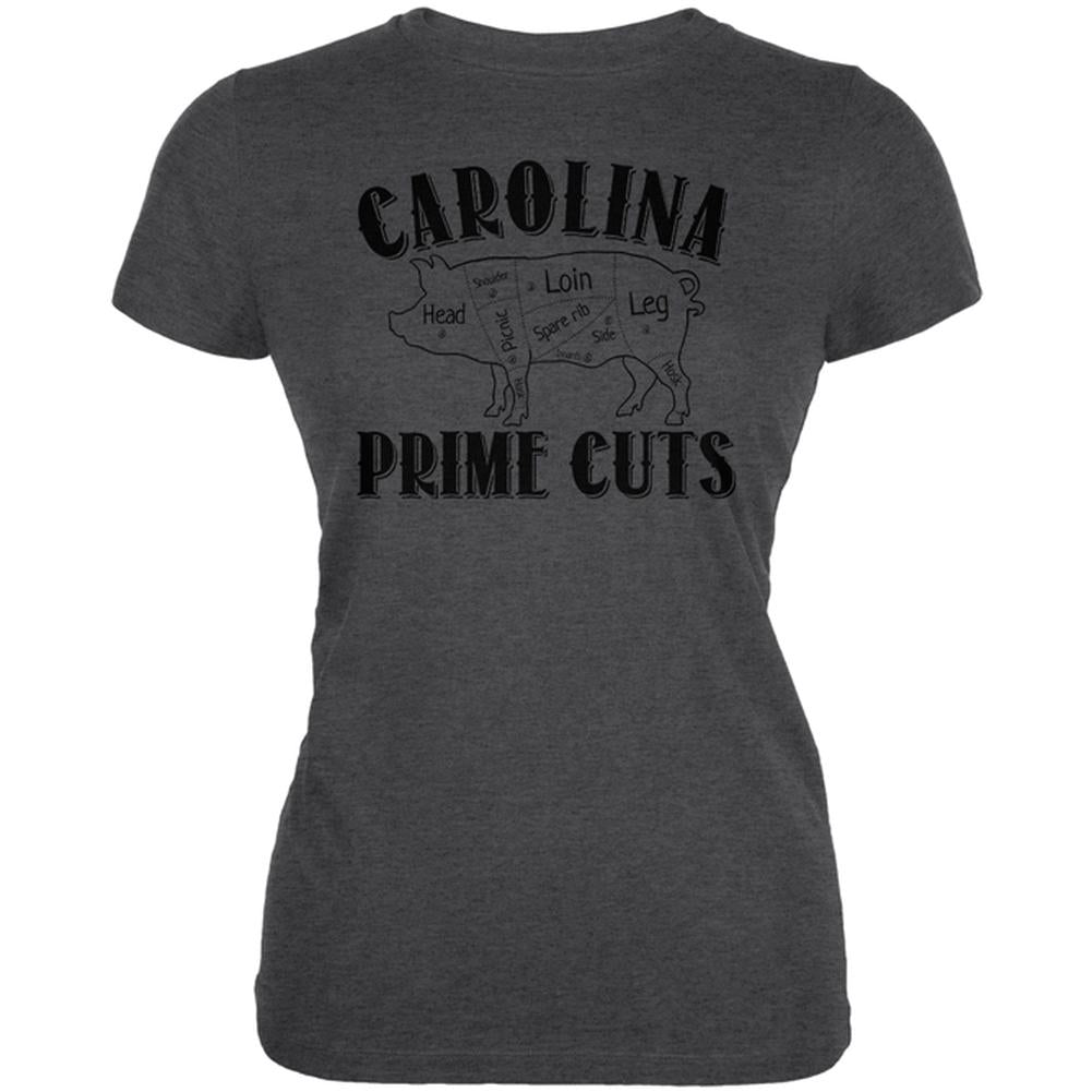 Carolina Prime Cuts Juniors Soft T Shirt Juniors T-Shirts Old Glory 2XL Deep Heather 