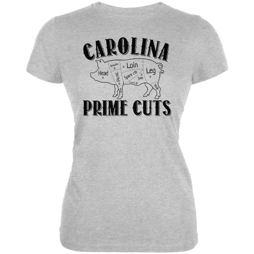 Carolina Prime Cuts Juniors Soft T Shirt Juniors T-Shirts Old Glory 2XL Heather 