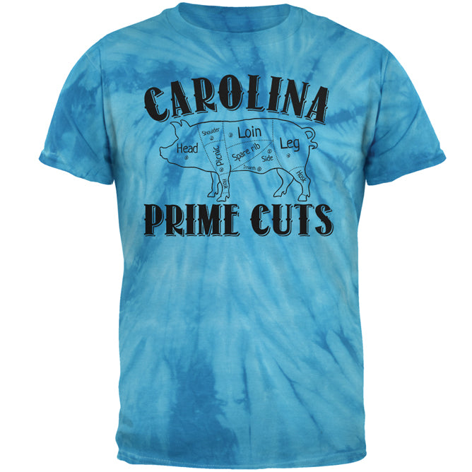 Carolina Prime Cuts Mens T Shirt Men's T-Shirts Old Glory 2XL Pinwheel Blue Tie Dye 