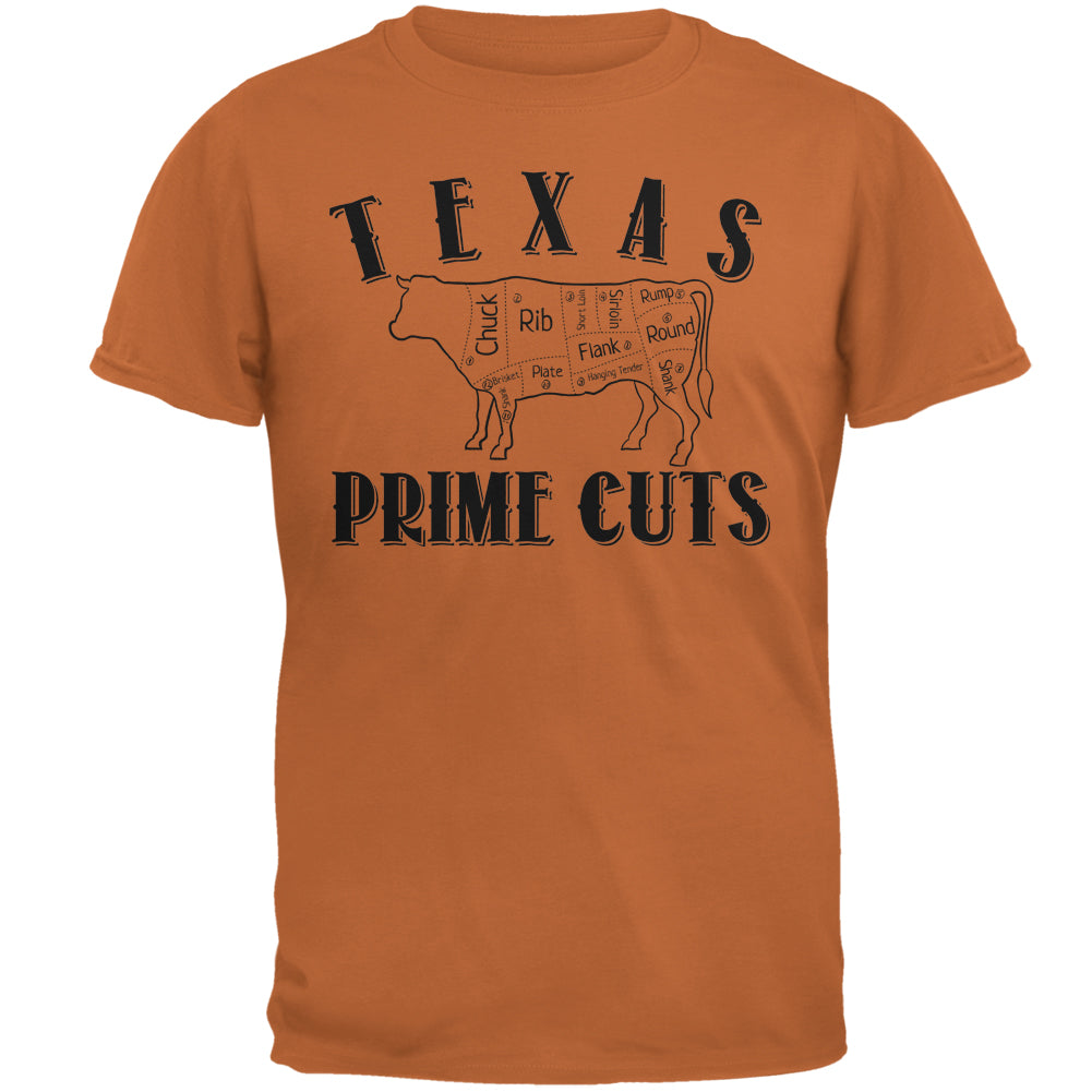 Texas Prime Cuts Men's T-Shirt Men's T-Shirts Old Glory 2XL Texas Orange 