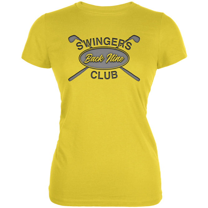 Back Nine Swingers Club Juniors Soft T Shirt Juniors T-Shirts Old Glory 2XL Bright Yellow 