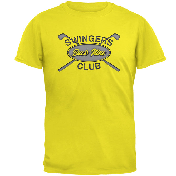 Back Nine Swingers Club Mens T Shirt Men's T-Shirts Old Glory 2XL Bright Yellow 