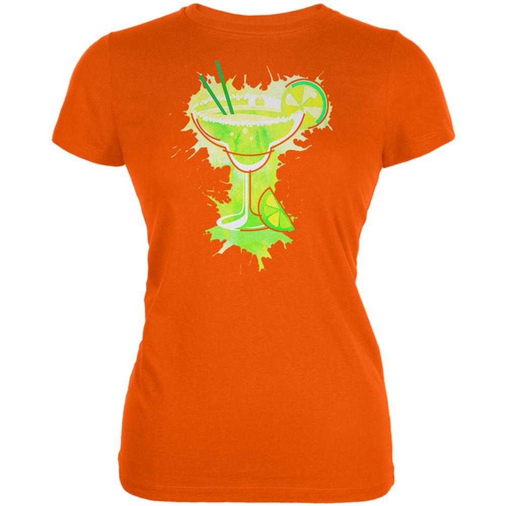 Cinco De Mayo Margarita Splash Juniors Soft T Shirt Juniors T-Shirts Old Glory 2XL Orange 