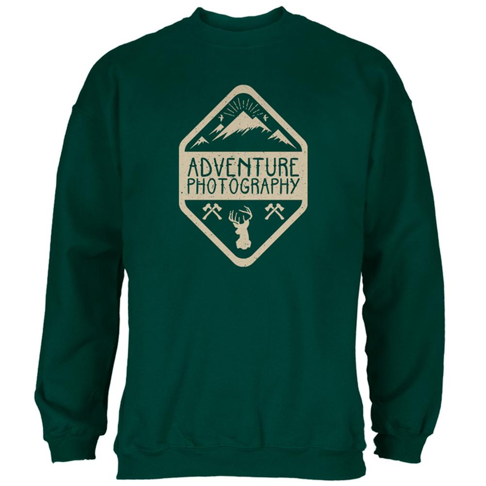 Adventure Photography Mens Sweatshirt Men's Sweatshirts Old Glory 2XL Forest Green 