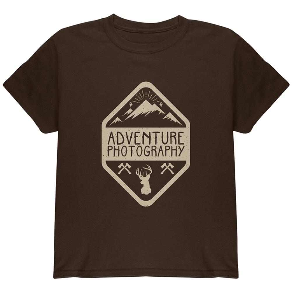 Adventure Photography Youth T Shirt Youth T-Shirts Old Glory LG Dark Chocolate 