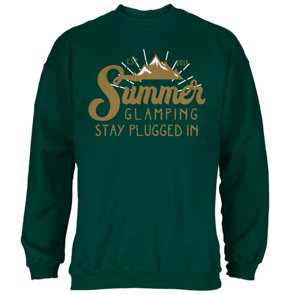 Glamping Plugged In Mens Sweatshirt Men's T-Shirts Old Glory 2XL Forest Green 