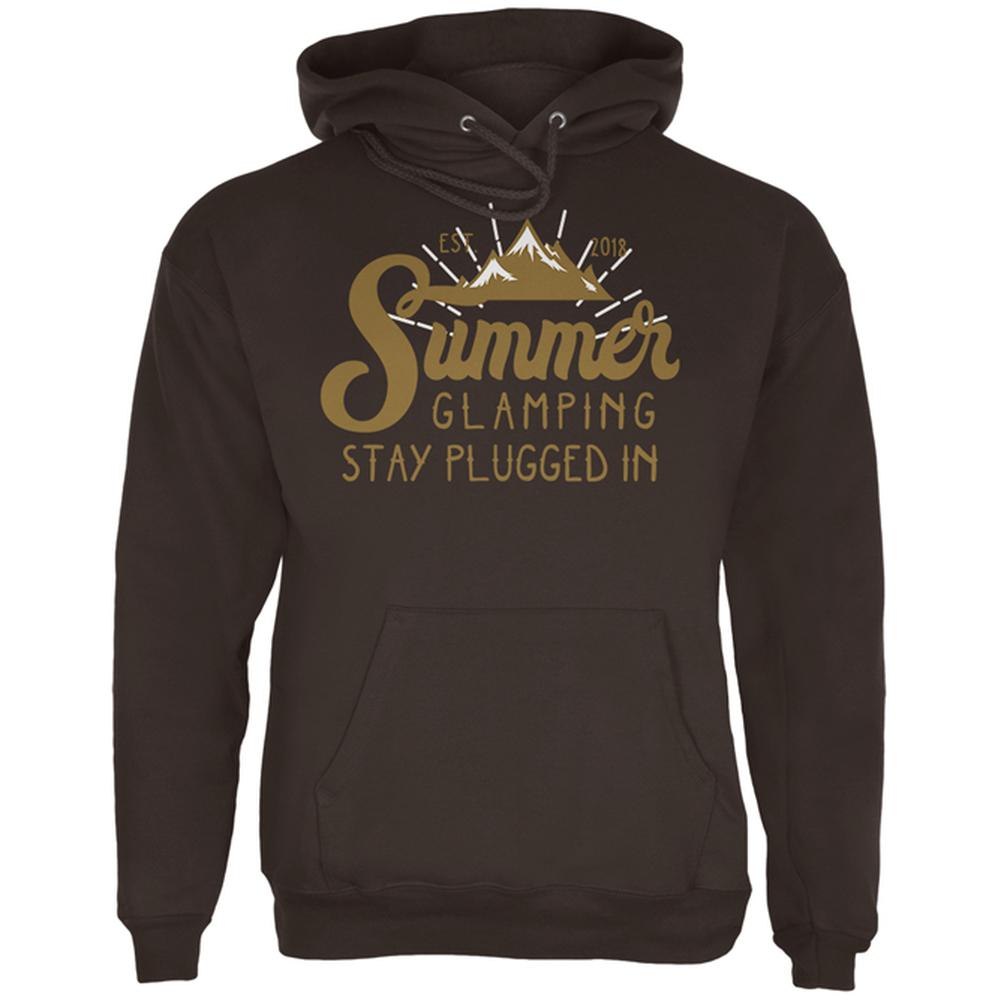 Glamping Plugged In Mens Hoodie Men's Hoodies Old Glory 2XL Brown 