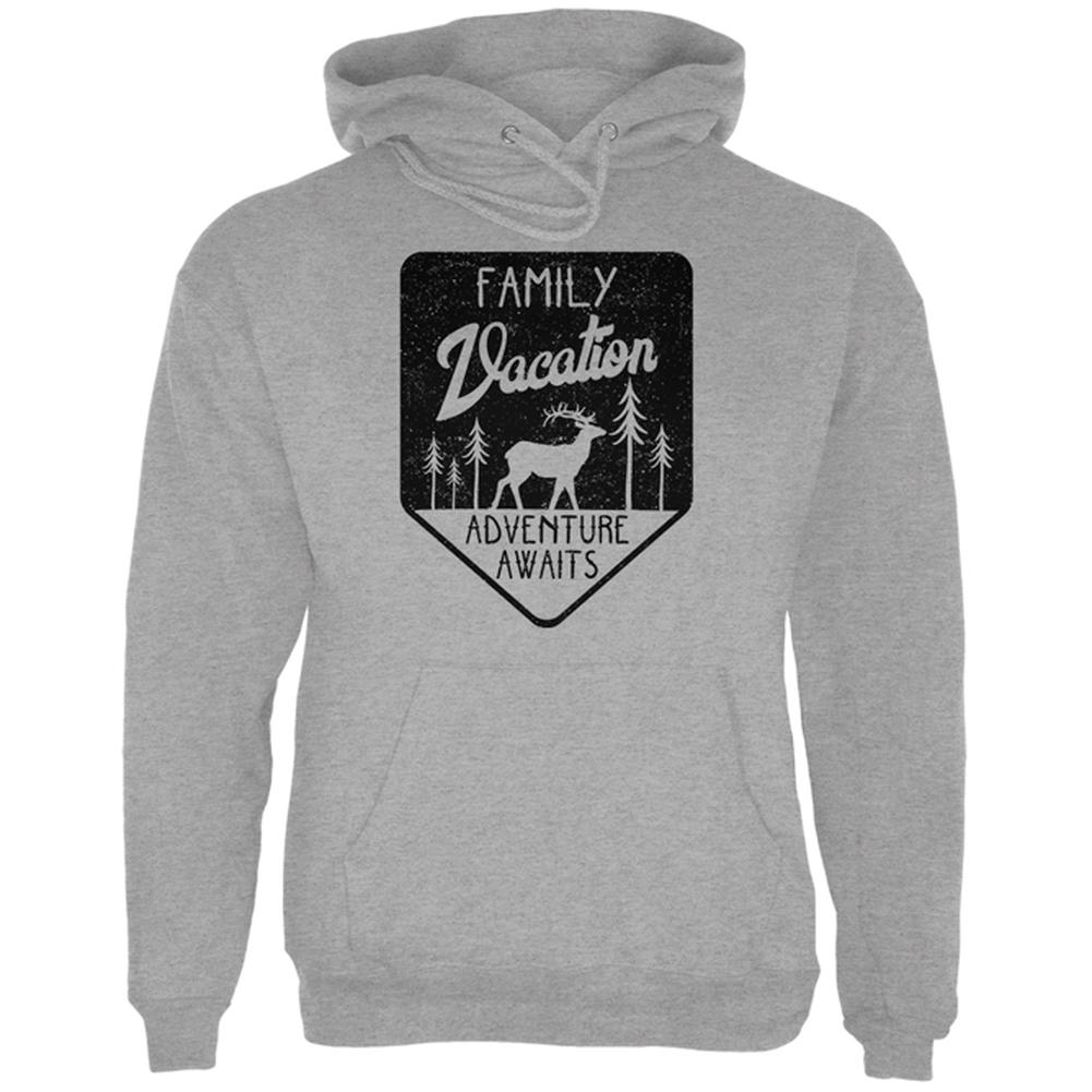 Family Vacation Adventure Awaits Mens Hoodie Men's Hoodies Old Glory 2XL Storm Grey 