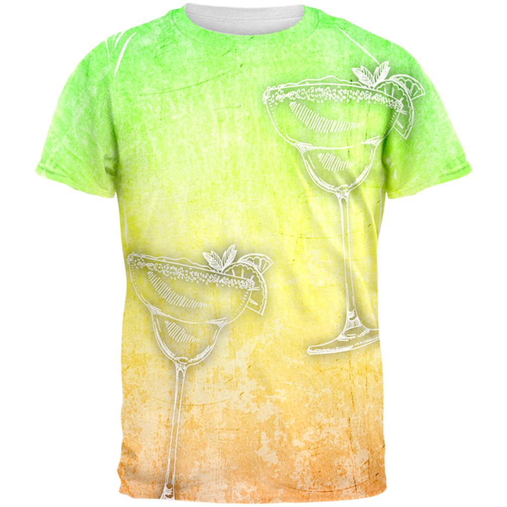 Cinco de Mayo Summer Margaritas All Over Mens T Shirt Men's T-Shirts Old Glory 2XL Multi 