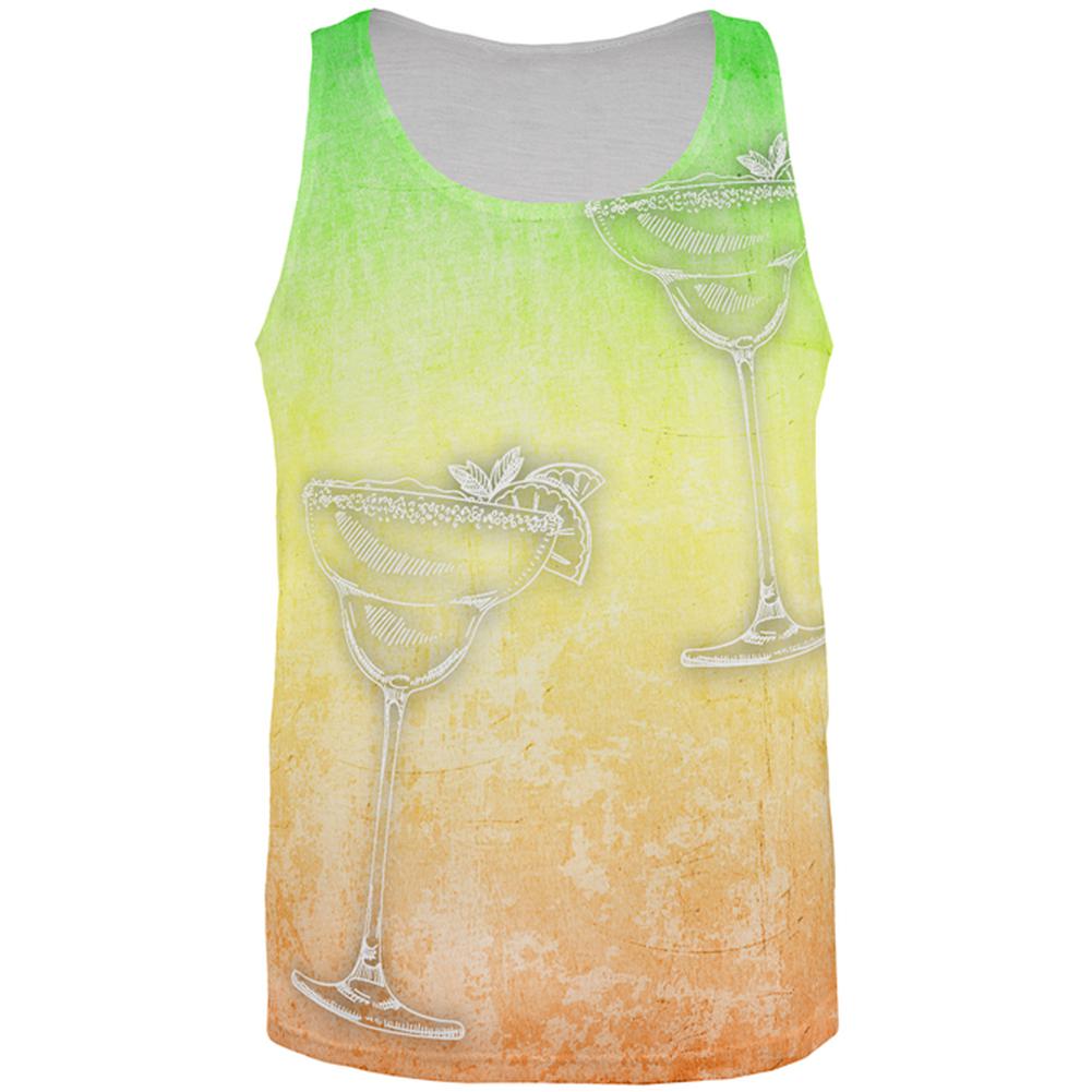 Cinco de Mayo Summer Margaritas All Over Mens Tank Top Men's Tank Tops Old Glory 2XL Multi 