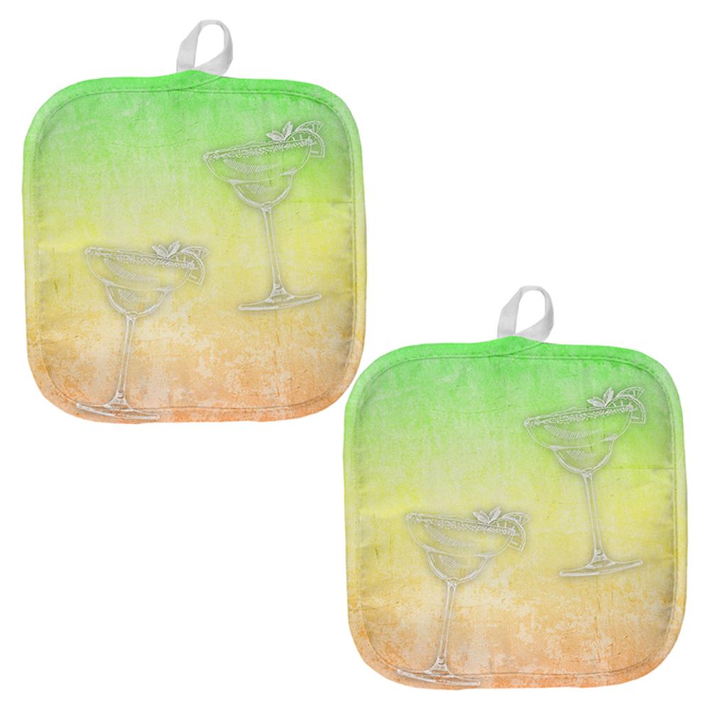 Cinco de Mayo Summer Margaritas All Over Pot Holder (Set of 2) Pot Holders Old Glory OS Multi 