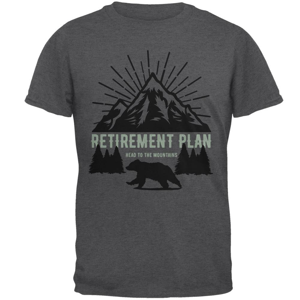 Retirement Plan Head To The Mountains Mens T Shirt Men's T-Shirts Old Glory 2XL Dark Heather 