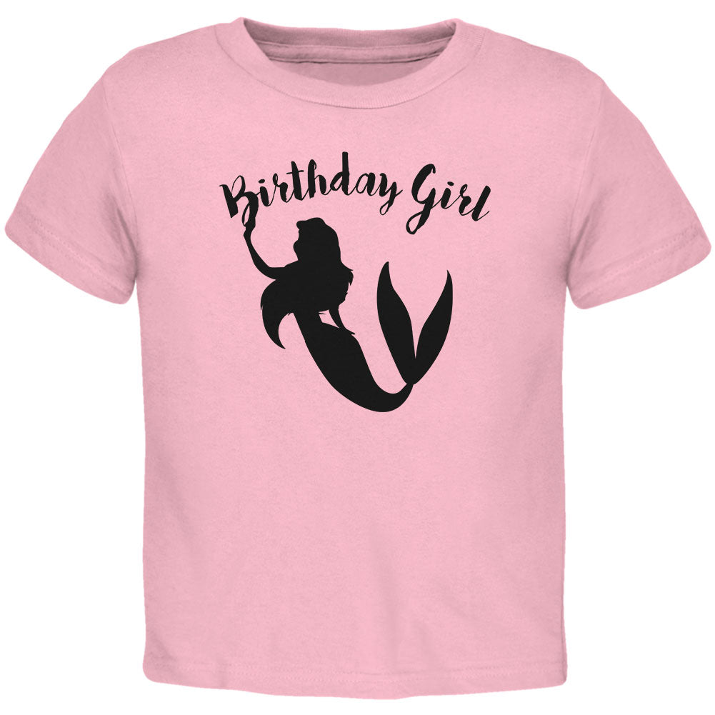 Birthday Girl Mermaid Toddler T Shirt Toddler T-Shirts Old Glory 2T Light Pink 