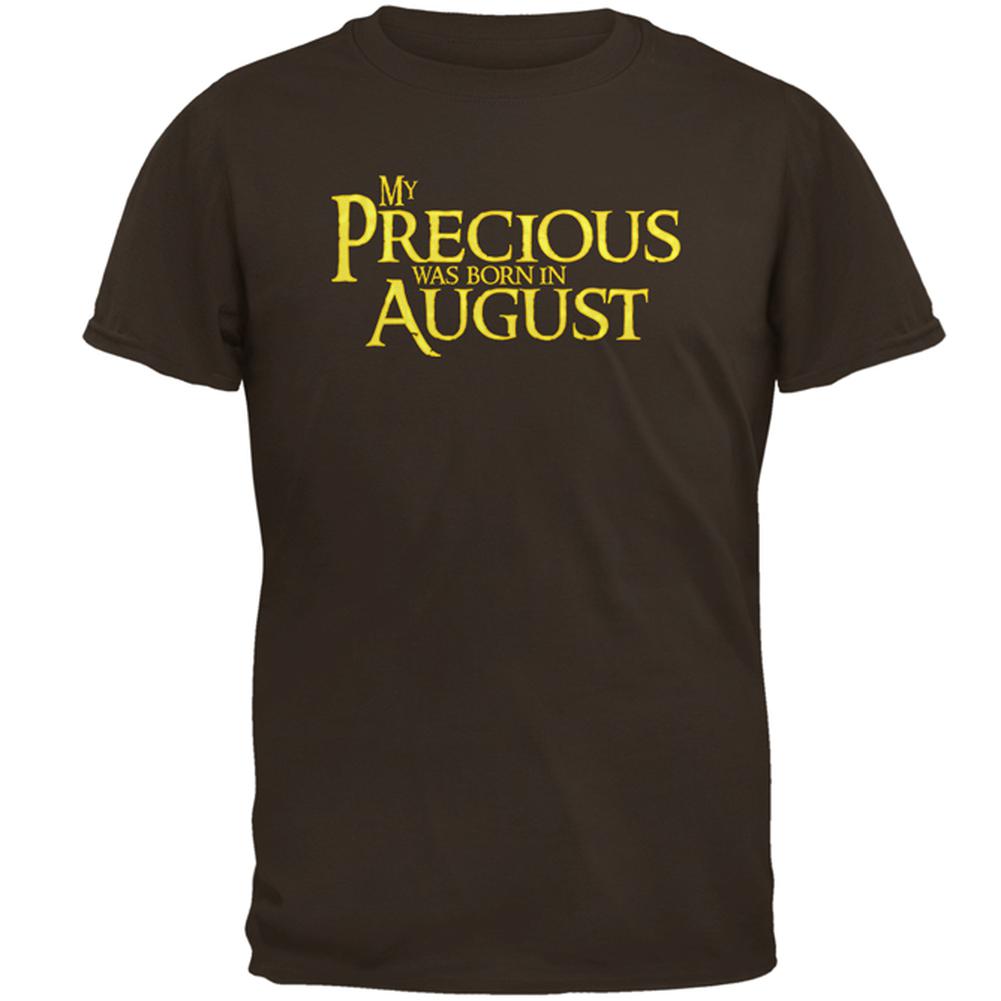 My Precious was Born in August Mens T Shirt Men's T-Shirts Old Glory 2XL Brown 