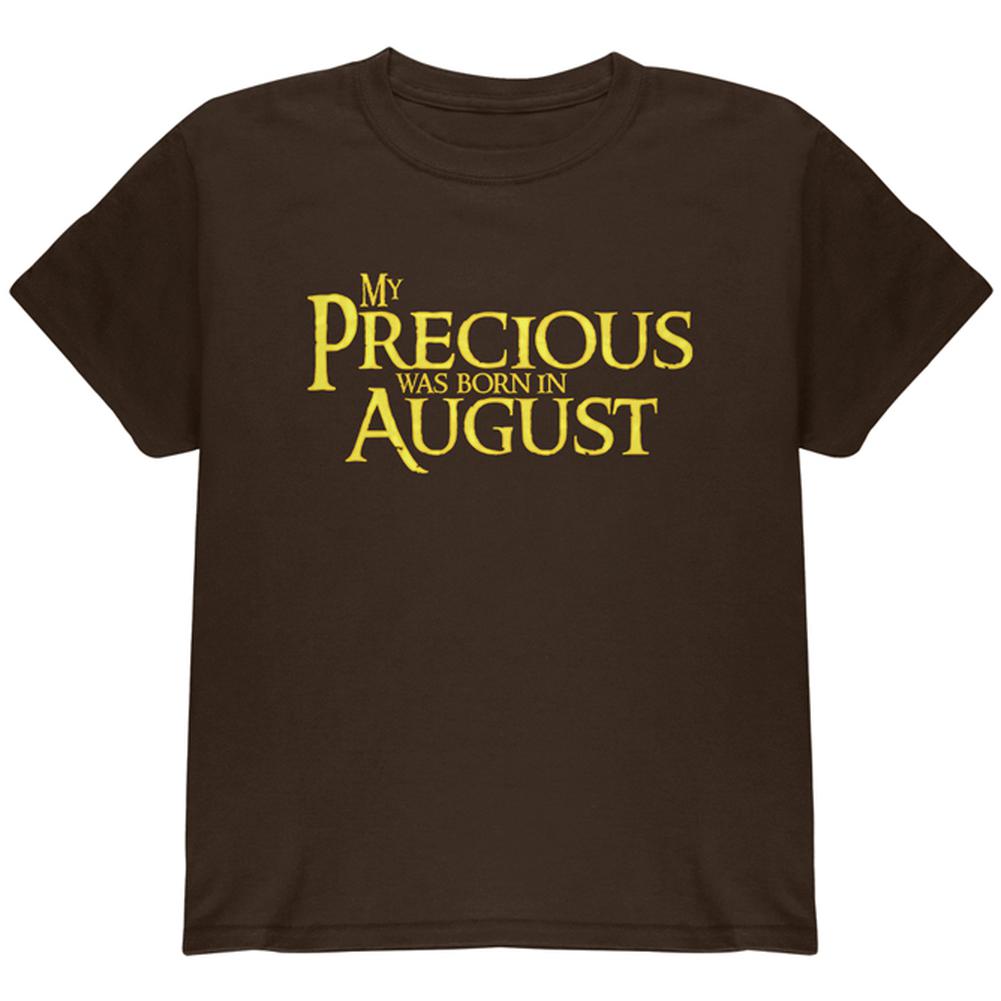 My Precious was Born in August Youth T Shirt Youth T-Shirts Old Glory LG Dark Chocolate 