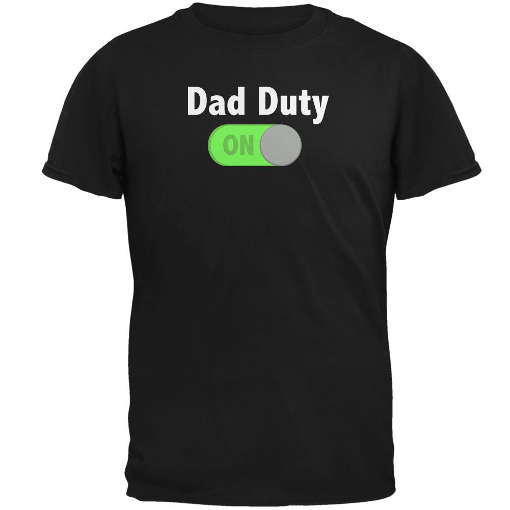 Father's Day Dad Duty On Mens T Shirt Men's T-Shirts Old Glory 2XL Black 