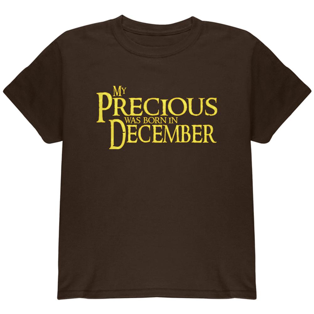 My Precious was Born in December Youth T Shirt Youth T-Shirts Old Glory LG Dark Chocolate 