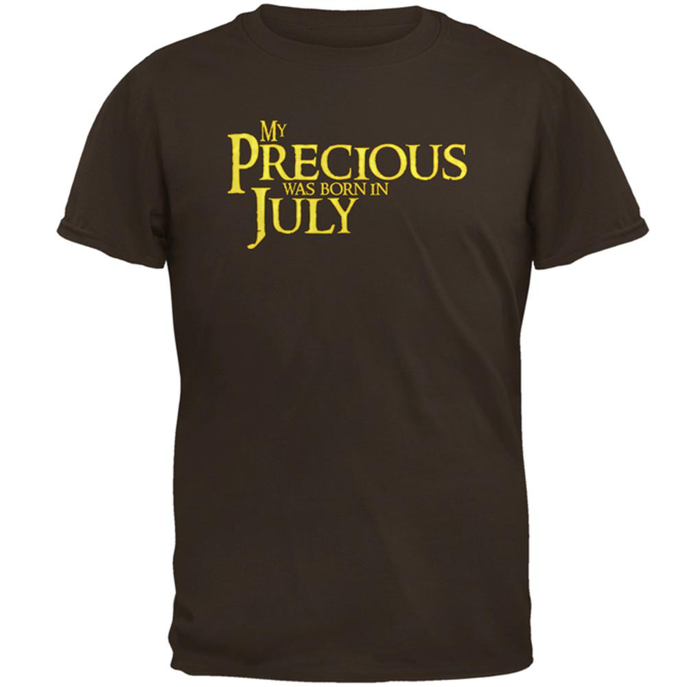 My Precious was Born in July Mens T Shirt Men's T-Shirts Old Glory 2XL Brown 