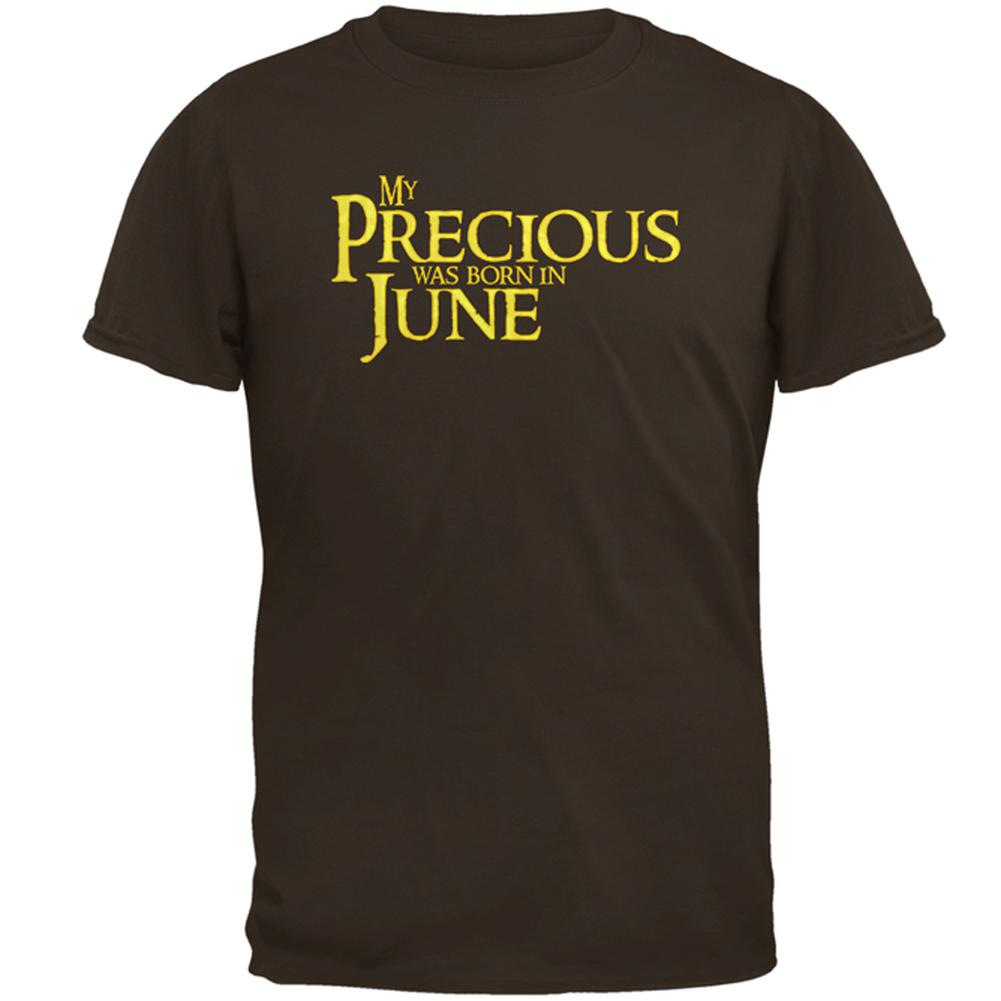 My Precious was Born in June Mens T Shirt Men's T-Shirts Old Glory 2XL Brown 