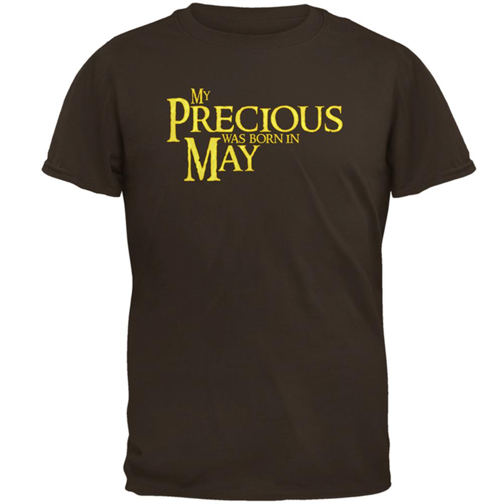 My Precious was Born in May Mens T Shirt Men's T-Shirts Old Glory 2XL Brown 