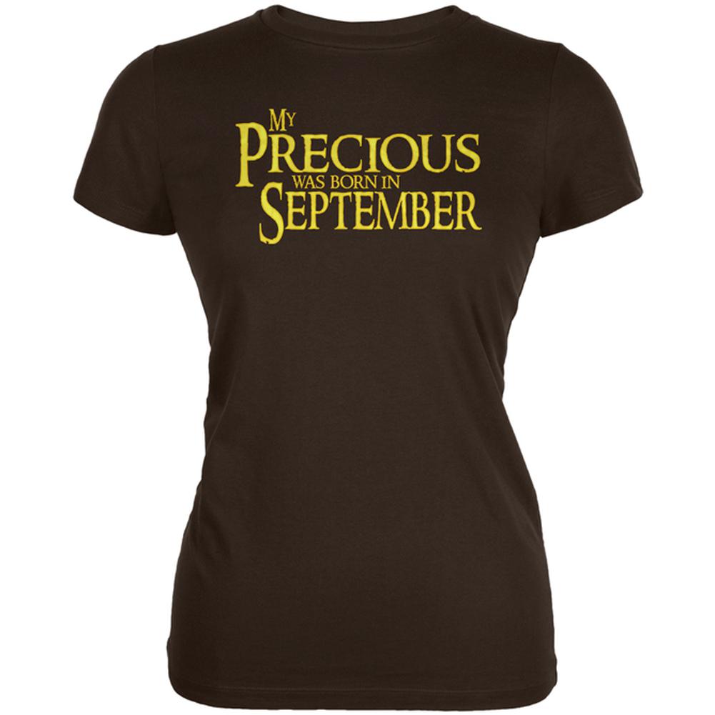 My Precious was Born in September Juniors Soft T Shirt Juniors T-Shirts Old Glory 2XL Brown 