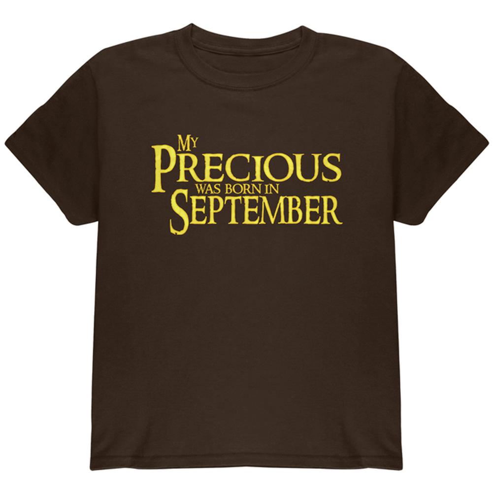 My Precious was Born in September Youth T Shirt Youth T-Shirts Old Glory LG Dark Chocolate 