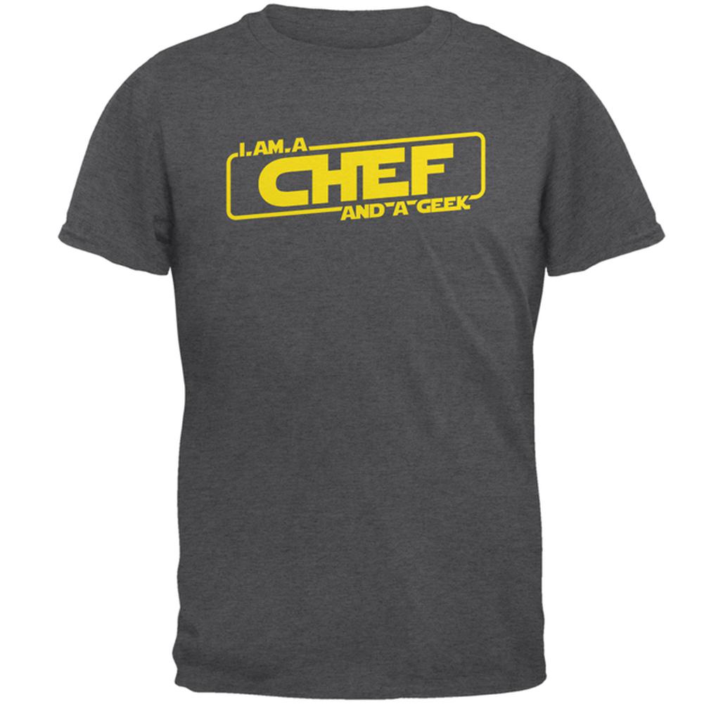 A Chef and a Geek Mens T Shirt Men's T-Shirts Old Glory SM Dark Heather 