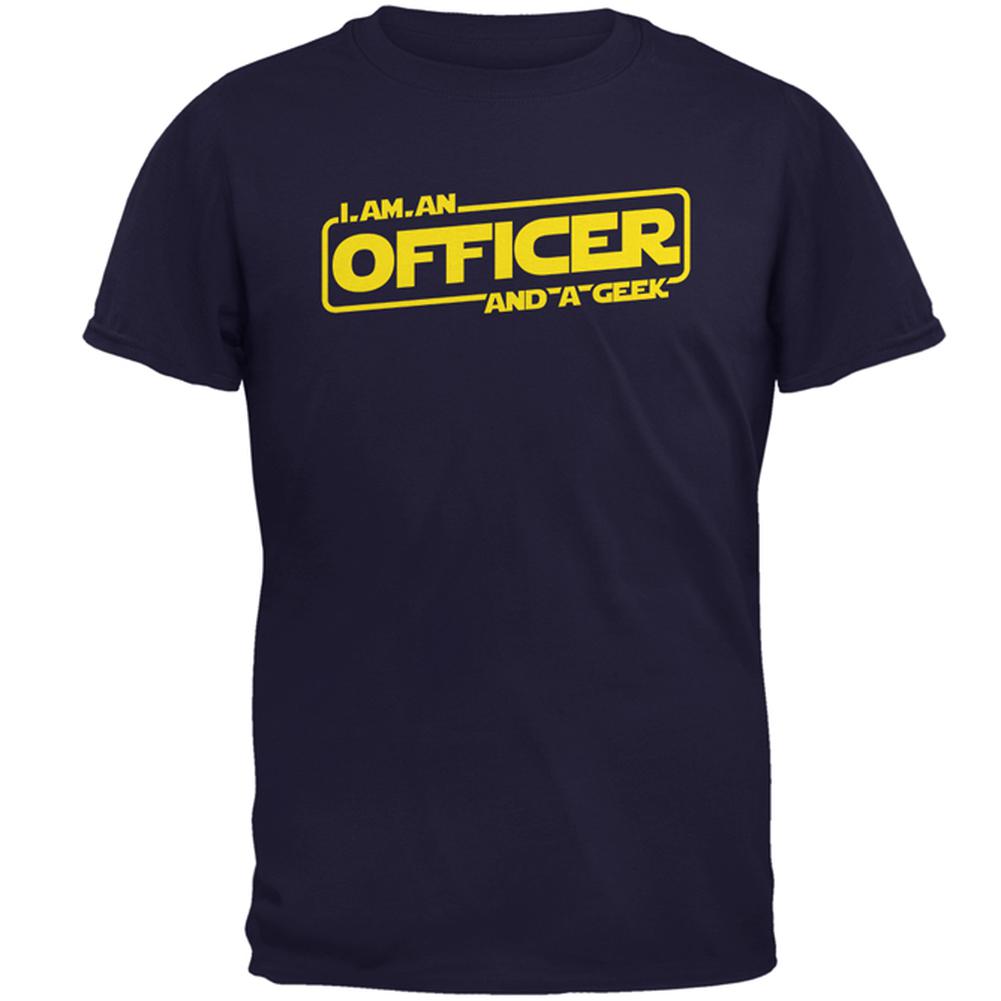 An Officer and a Geek Mens T Shirt Men's T-Shirts Old Glory 2XL Navy 