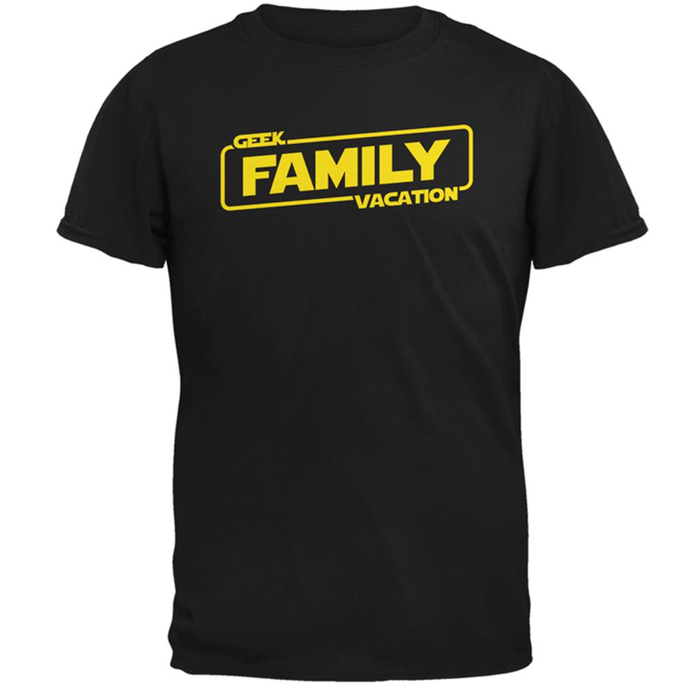 Geek Family Vacation Mens T Shirt Men's T-Shirts Old Glory 2XL Black 