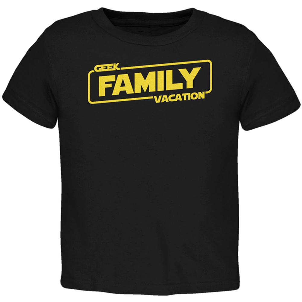 Geek Family Vacation Toddler T Shirt Toddler T-Shirts Old Glory 2T Black 