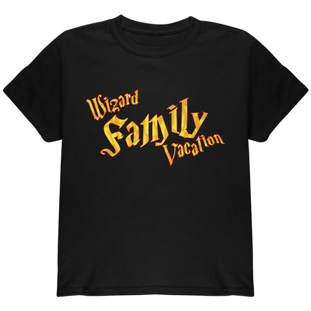 Wizard Family Vacation Youth T Shirt Youth T-Shirts Old Glory LG Black 