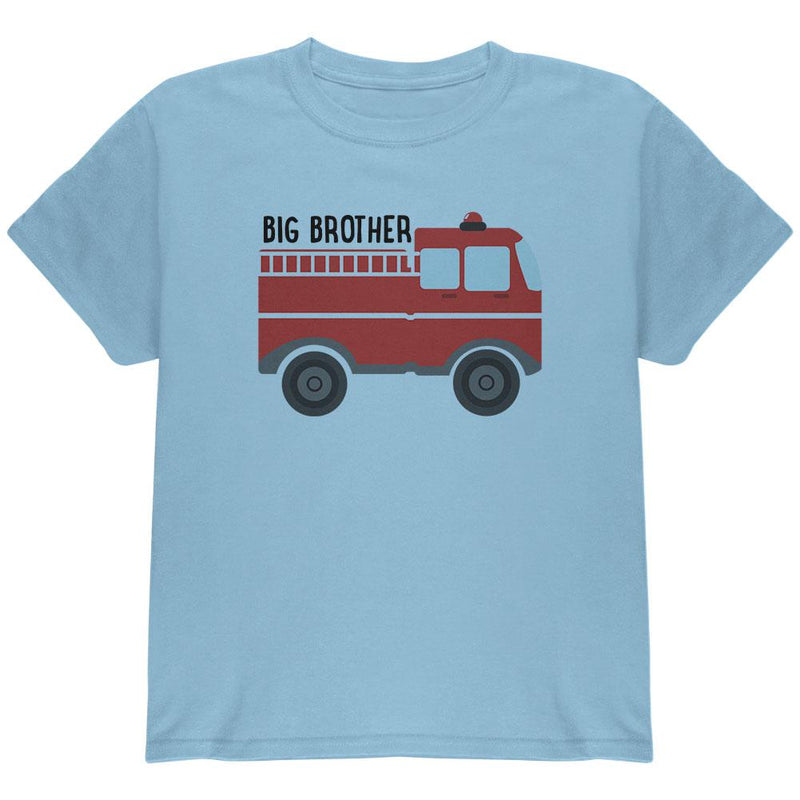 Big Brother Fire Truck Youth T Shirt Youth T-Shirts Old Glory LG Light Blue 