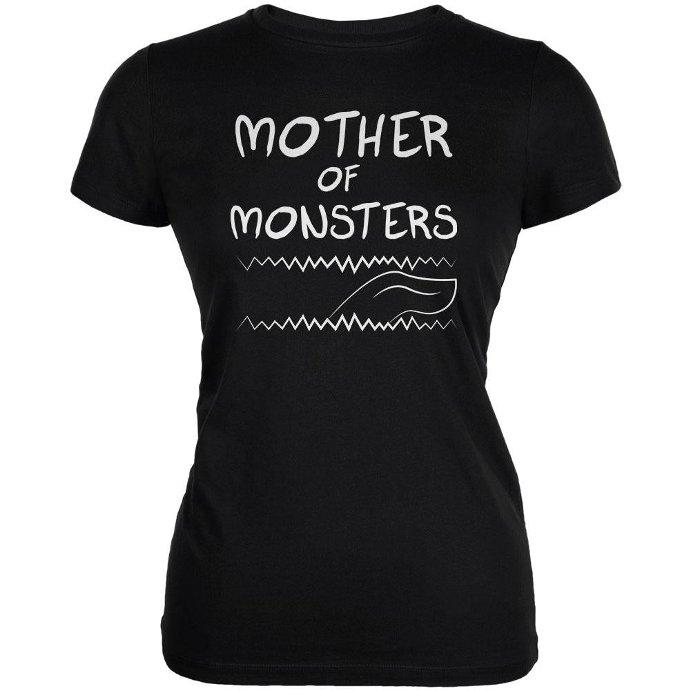 Mother's Day Mother Of Monsters Juniors Soft T Shirt Juniors T-Shirts Old Glory 2XL Black 