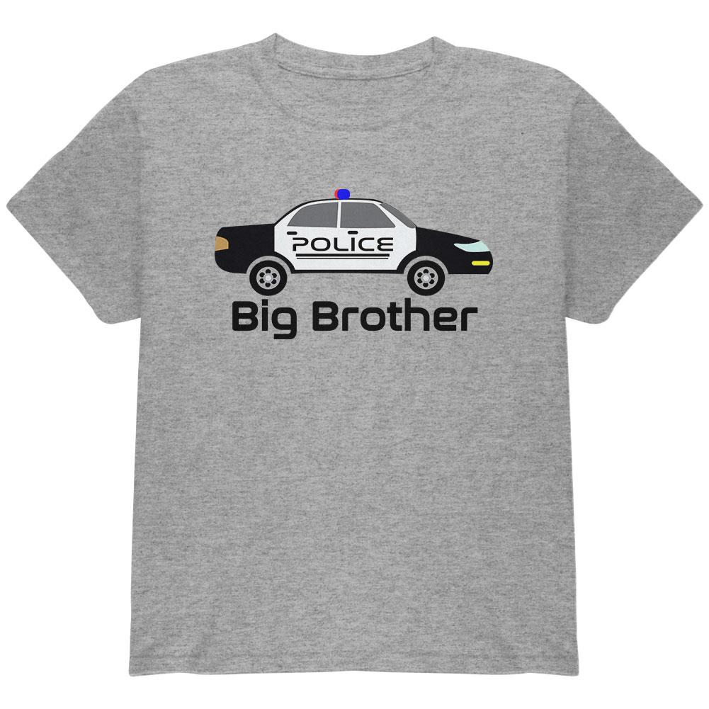 Big Brother Police Car Youth T Shirt Youth T-Shirts Old Glory LG Heather 