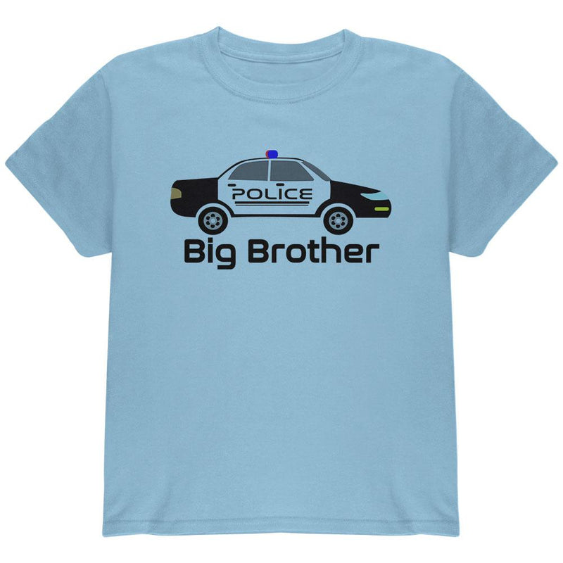 Big Brother Police Car Youth T Shirt Youth T-Shirts Old Glory LG Light Blue 