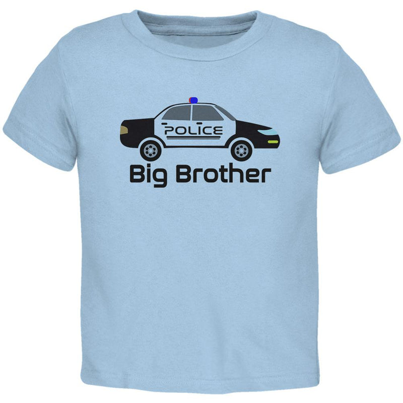 Big Brother Police Car Toddler T Shirt Toddler T-Shirts Old Glory 2T Light Blue 