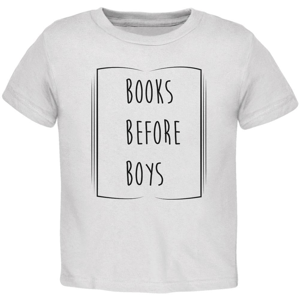 Education Smart Women Books Before Boys Toddler T Shirt Toddler T-Shirts Old Glory 2T White 