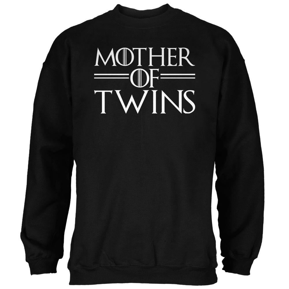 Mother's Day Mother Of Twins Mens Sweatshirt Men's Sweatshirts Old Glory 2XL Black 