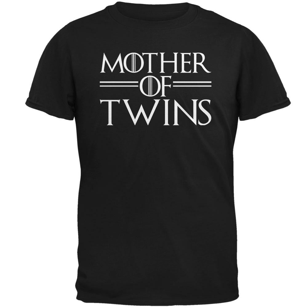 Mother's Day Mother Of Twins Mens T Shirt Men's T-Shirts Old Glory 2XL Black 