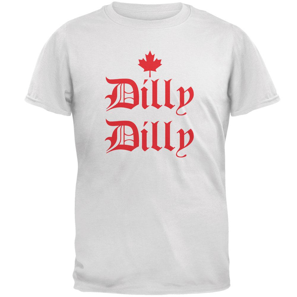 Dilly Dilly Canada Day Flag Maple Leaf Mens T Shirt Men's T-Shirts Old Glory 2XL White 