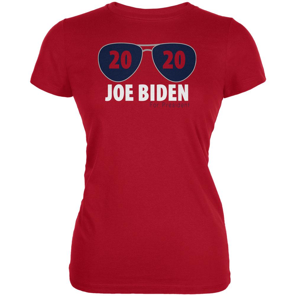 Joe Biden For President 2020 Sunglasses Juniors Soft T Shirt Juniors T-Shirts Old Glory SM Red 