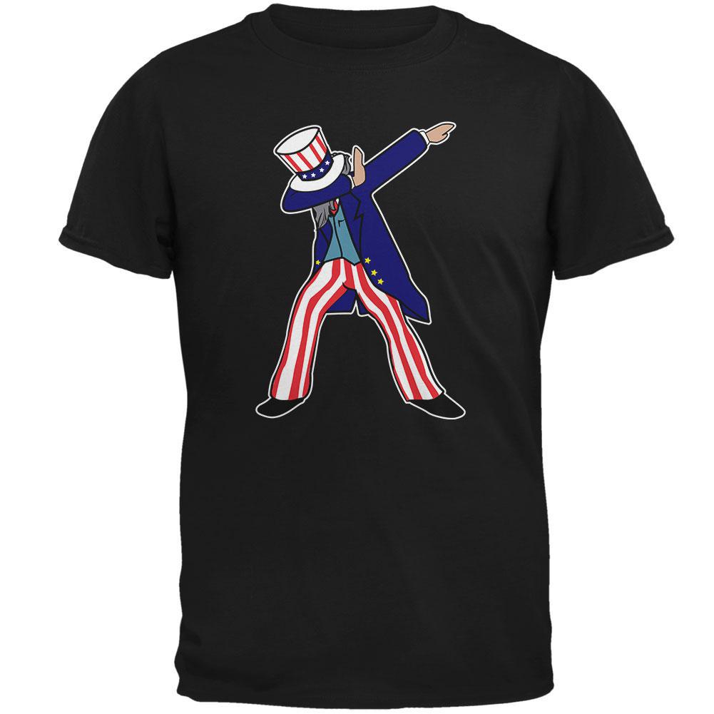 4th Of July Dabbing Uncle Sam Mens T Shirt Men's T-Shirts Old Glory 2XL Black 