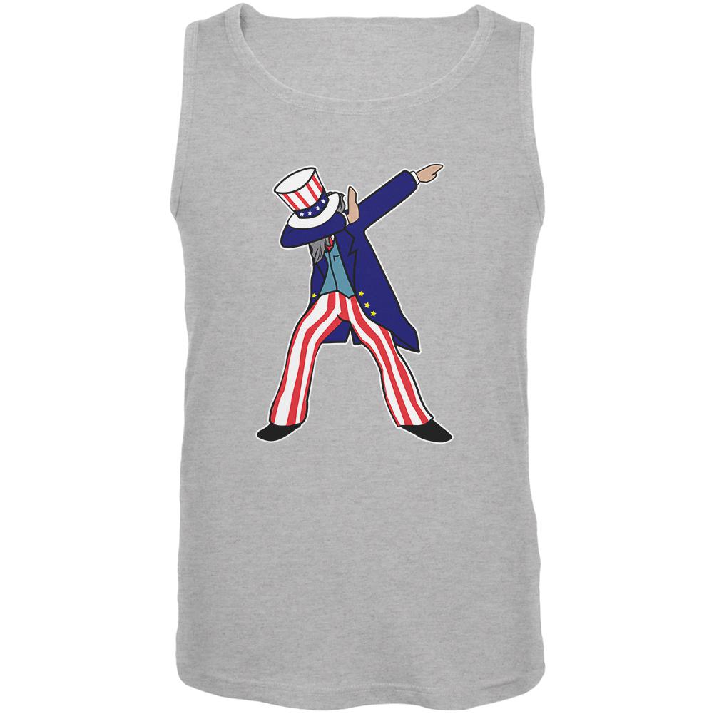 4th Of July Dabbing Uncle Sam Mens Tank Top Men's Tank Tops Old Glory 2XL Grey 