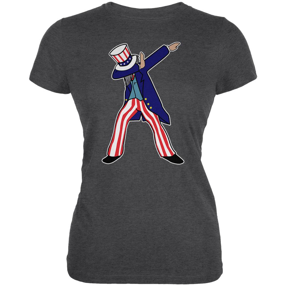 4th Of July Dabbing Uncle Sam Juniors Soft T Shirt Juniors T-Shirts 4th of July   